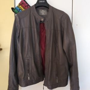Grey Vanity Faux Leather Jacket